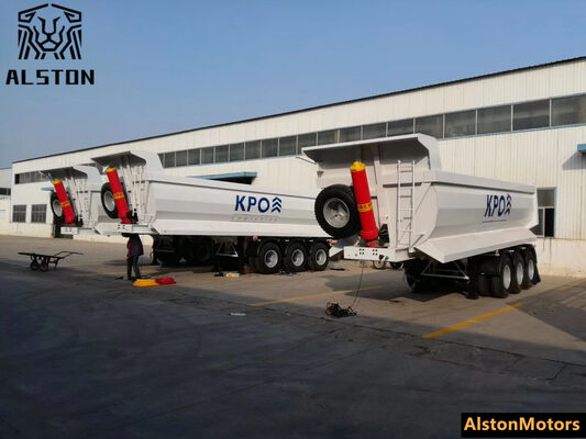 Trailers de descarga de tipo U de 3 ejes de 60 toneladas para Angola